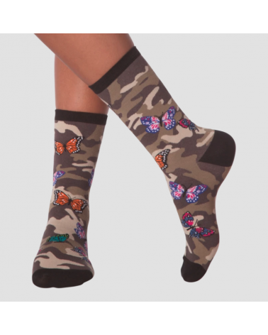Damen-Socken "Camofly Butterfly" für Schmetterling-Liebhaber