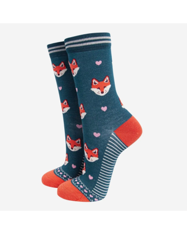 Sockenmotiv Fox - Damen-Bambussocken von Sock Talk