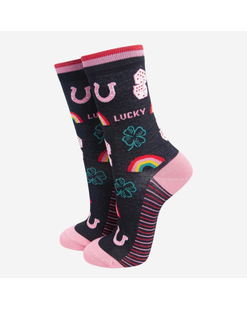 Sockenmotiv Lucky Symbols - Damen-Bambussocken von Sock Talk