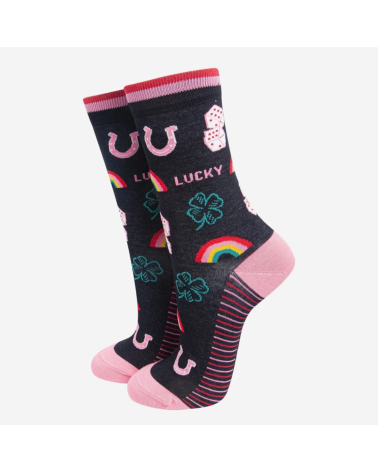 Sockenmotiv Lucky Symbols - Damen-Bambussocken von Sock Talk