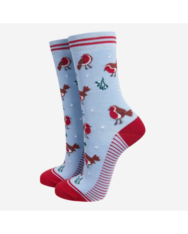 Sockenmotiv Robin - Damen-Bambussocken von Sock Talk