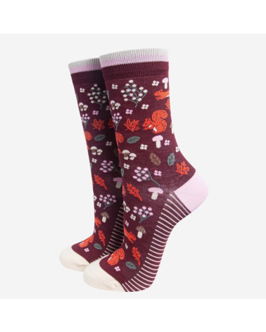 Sockenmotiv Squirrel - Damen-Bambussocken von Sock Talk