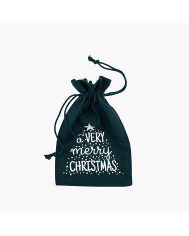 Geschenksäckli klein für 1–2 Paar Socken mit Aufdruck A very merry Christmas