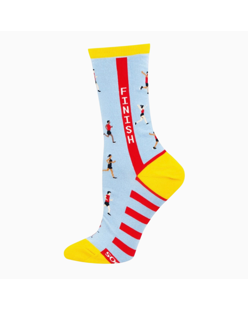 Damen-Socken Finish Line mit Läuferinnen und Ziellinie von SockSmith