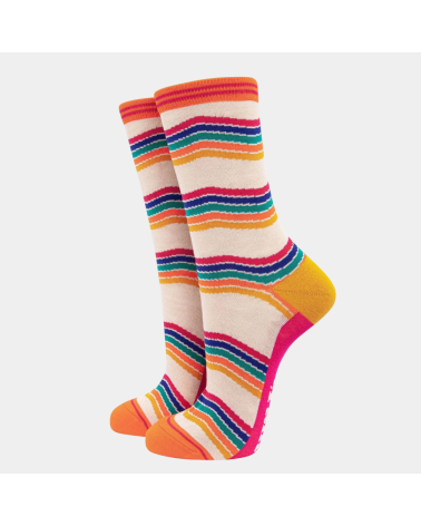 Geschenkbox Rainbow mit 3 Paar Damen-Bambussocken von Sock Talk